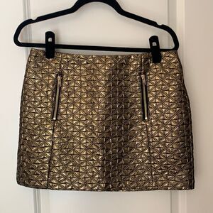 Topshop gold skirt 